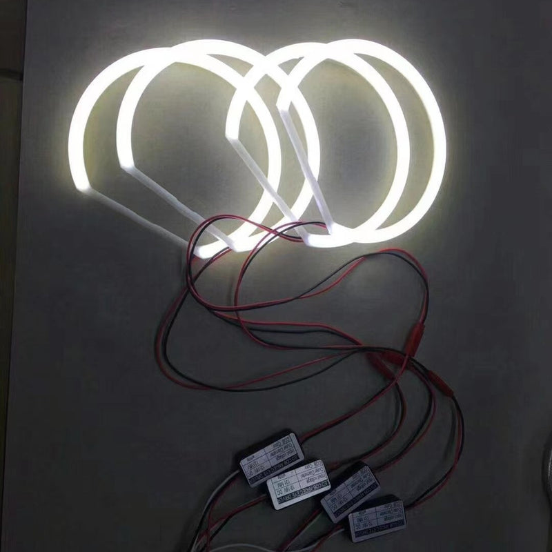 Car Modification COB Cotton Light Angel Eye Aperture Semicircle